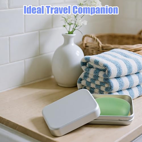 2-Pack Stainless Steel Travel Soap Cases with Draining Layer