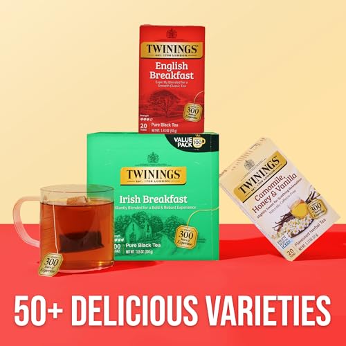 Twinings English Breakfast Black Tea, 120 Individually Wrapped Tea Bags