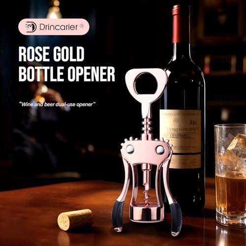 Drincarier Zinc Alloy Wing Corkscrew & Bottle Opener - Sharp, Ergonomic Design