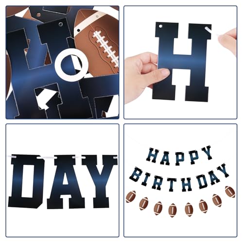 Football Birthday Banner Decorations for Kids' Parties