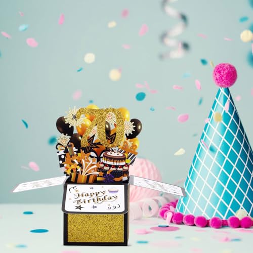 Gosknor 3D Pop Up Happy Birthday Box Card with Envelope & Note