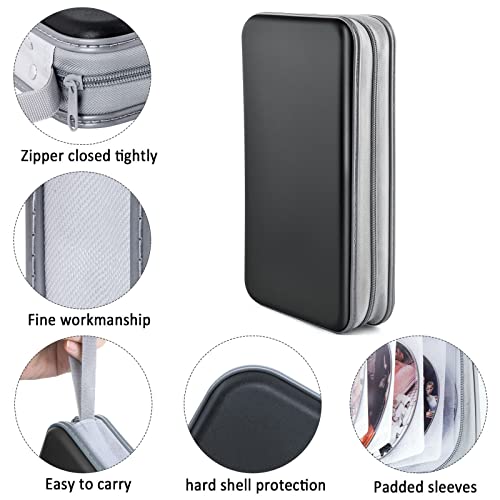 Bivisen 96 Capacity CD/DVD Case Wallet Organizer - Durable Black Zipper Bag