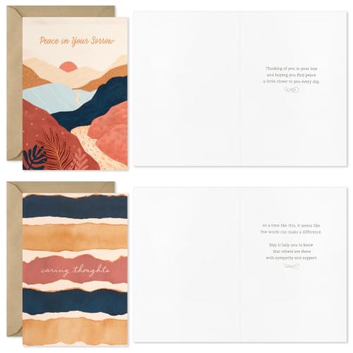 Hallmark Sympathy Cards with Envelopes, 16-Pack – Painted Palms