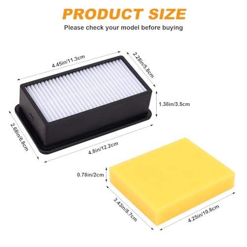 Replacement Filter Kit for Bissell CleanView Vacuums: 3 Foam & 3 Post-Motor