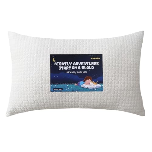 Toddler Pillow 13x18 Inch with Washable Cover for Ages 2-5