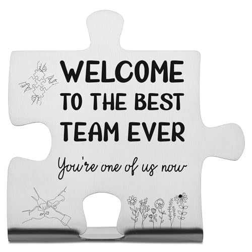 Welcome to the Best Team Ever Stainless Steel Desk Plaque
