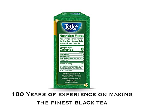 Tetley Irish Breakfast Black Tea, 80 Count - Strong, Malty & Full-Bodied