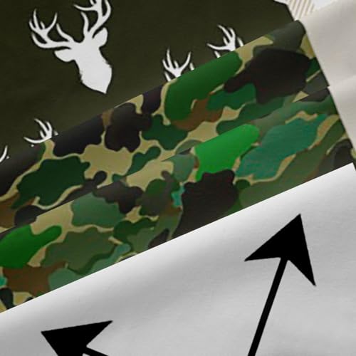 Camo Green Rustic Kids & Adults Grommet Window Curtains Set 38x54 Inches - Pack of 2