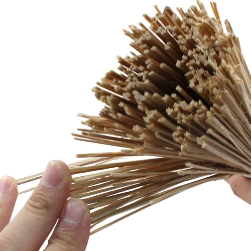 Kyuionty 12-Inch Natural Bamboo Wok Brush - 2 Pack Flat Head Pot Scrubber