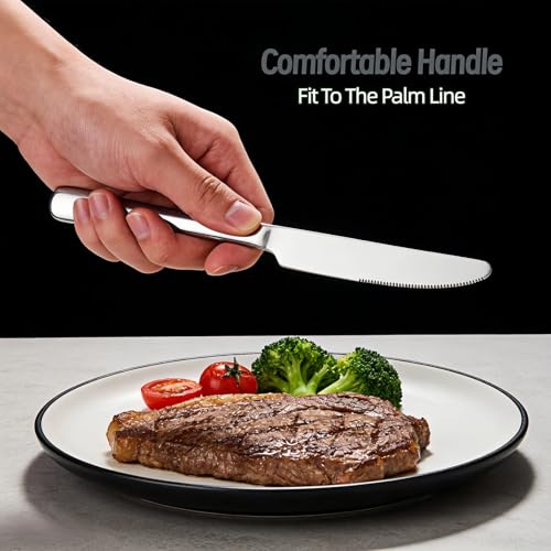 2-Piece Stainless Steel Butter Knife Set with Serrated Edge