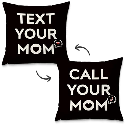 Fuasei Call Your Mom Flannel Pillow Cover - Style 2, 18x18 Decorative Gift