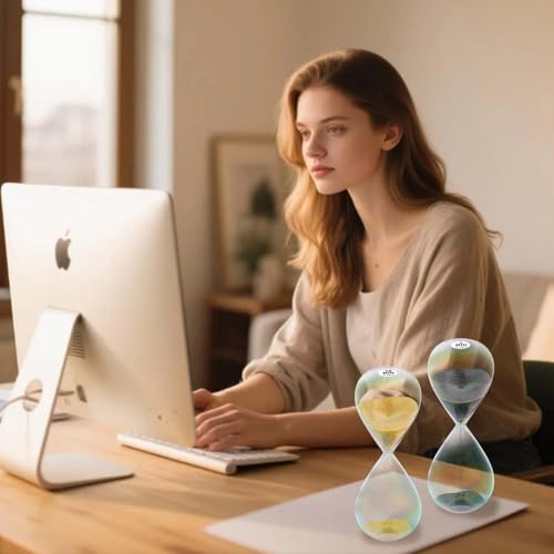 3-Minute Black Sand Timer Hourglass for Home & Office Decor