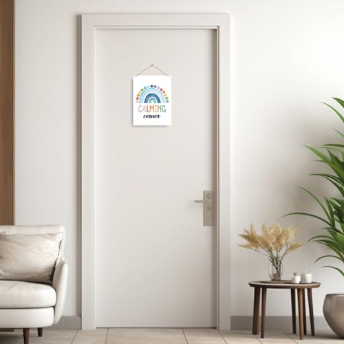 Calming Corner Wooden Wall Sign - Psychology 22 Counseling Office Decor