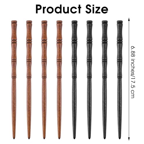 Gjinxi Wooden Hair Chopsticks 8-Piece Bamboo Shape Hair Sticks Pins