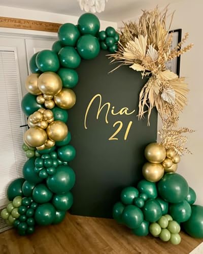 Dark Green Balloon Arch Kit - 125 Pcs Latex Balloon Garland for Party Decorations
