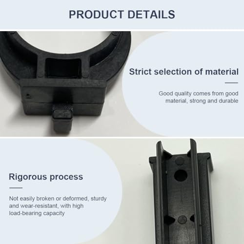 EMVANV 12pcs Black Plinth Clips - Adjustable Kitchen Cabinet Leg Toe Kick