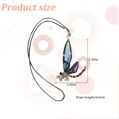 Dragonfly Car Pendant - Crystal Rhinestone Rear View Mirror Decoration
