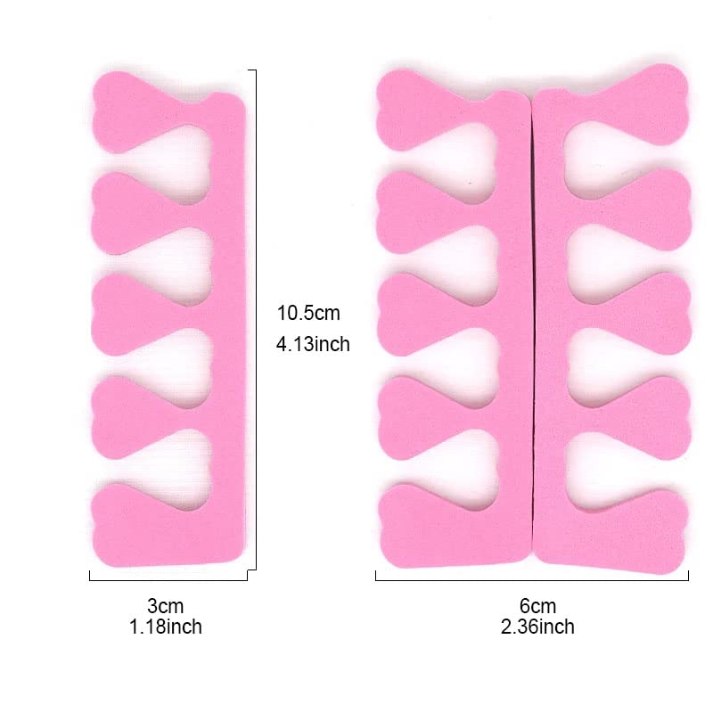 LEYNLEEY Disposable Foam Toe Separators 20pcs for Pedicure & Nail Polish