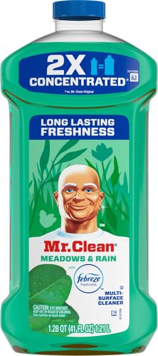Mr. Clean 2X Concentrated All Purpose Cleaner, 41 Fl Oz (Pack of 2) - Multi-Surface Cleaning Liquid for Home & Floors