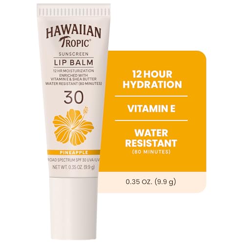 Hawaiian Tropic Pineapple SPF 30 Sunscreen Lip Balm, 0.3 Oz
