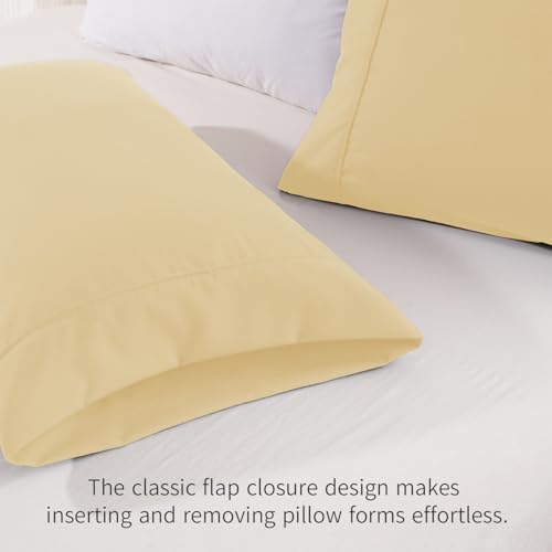 Queen Microfiber Pillow Cases Set of 2 - Soft, Wrinkle & Fade Resistant, Open-End Closure