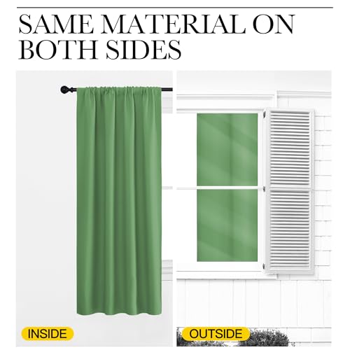 NICETOWN Blackout Curtains - Forest Green, 42" x 63", 2-Panel Set