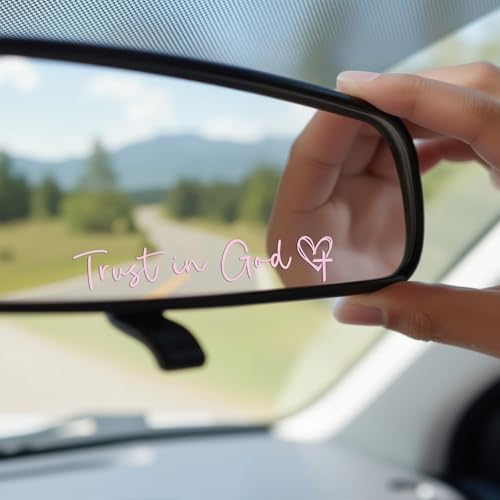 Trust in God 4-Inch Vinyl Decal - Christian Sticker with Cross & Heart