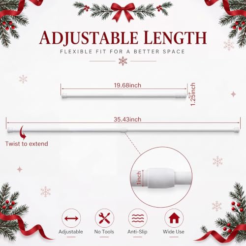 Christmas Cedar Garland Set with Lights & Adjustable Door Frame Hanger