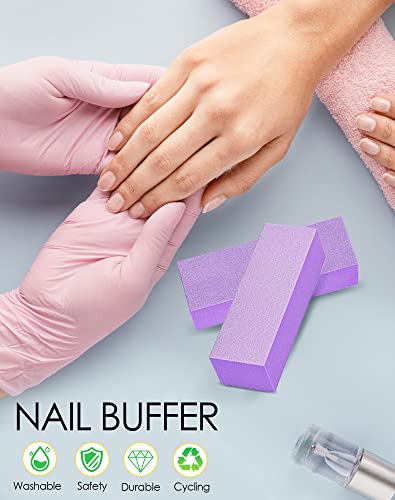 Maryton Nail Buffer Block 100/180 Grit 5 Count Purple