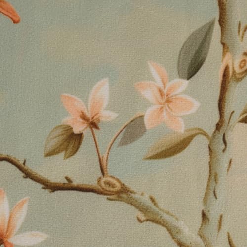 Vintage Chinoiserie Velvet Pillow Cover, 18x18 inches – Bird Floral Design