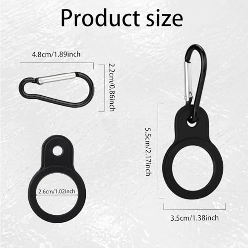 6pcs Water Bottle Clips,Silicone Hanging Bottle Buckle Clip Carabiner with 6 Pieces Keychain Ring Clip,Portable Water Bottle Ring Holder for Outdoor Camping Hiking Traveling