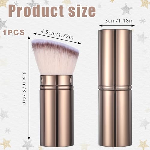 Xelsluthe Retractable Kabuki Makeup Brush - Portable Travel Face Brush