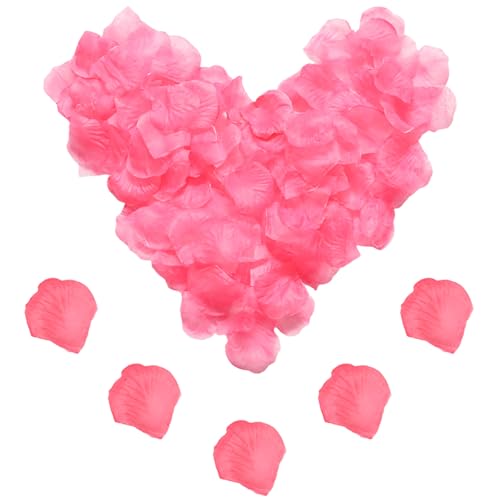 1000 Pcs Rose Red Silk Rose Petals for Weddings & Events
