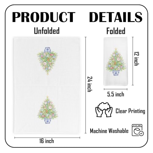 Mahjong Christmas Tree Kitchen Towels Set of 4 - Mahjong_2