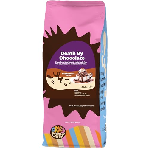 Death By Chocolate Ground Coffee - 10 oz Bag by Crazy Cups