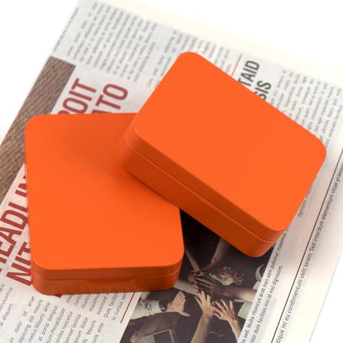 4-Pack Portable Makeup Sponge & Cotton Pad Holder - Orange