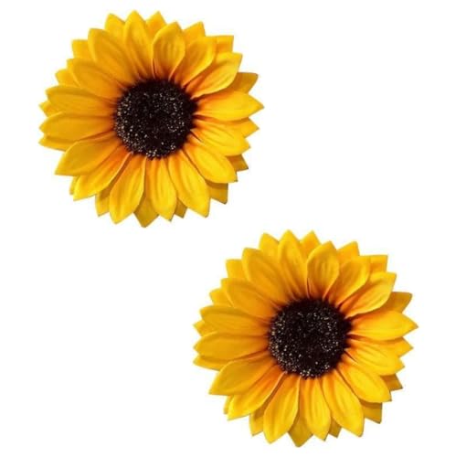 ZLmoue Yellow Sunflower Hair Clips 2-Pack Flower Barrettes