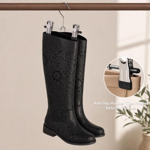 Vafon Stainless Steel Boot Hangers - Multipurpose Laundry Clips (Set of 6)