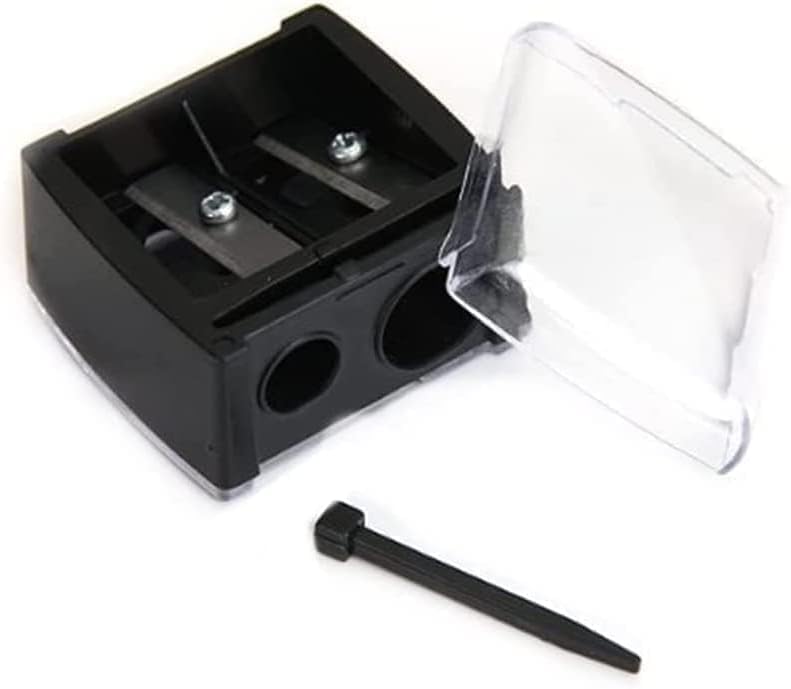 Dual Hole Cosmetic Pencil Sharpener for Eyebrow and Eyeliner Pencils