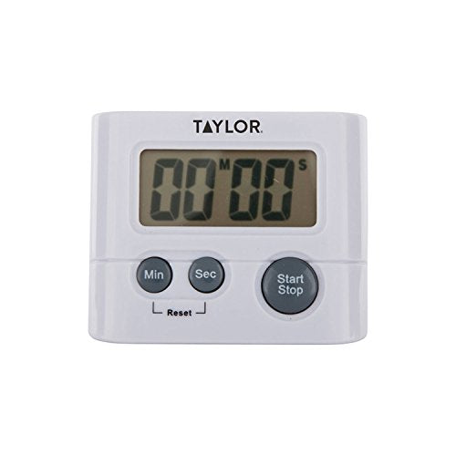 Taylor Digital Kitchen Timer - Easy-Read Display, Count Up/Down, 2-Pack