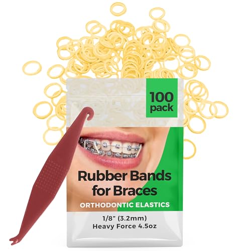 Prairie Horse Supply Orthodontic Rubber Bands for Braces 1/8in Heavy 100 Pack