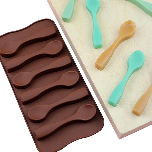 Silicone Spoon-Shaped Chocolate Mold for Cake, Ice, Soap & Candle Decoration - Variation of Spoon