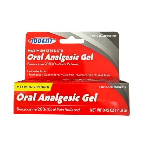 Oral Analgesic Gel Fast Numbing Pain Relief for Toothaches and Canker Sores 0.42 oz