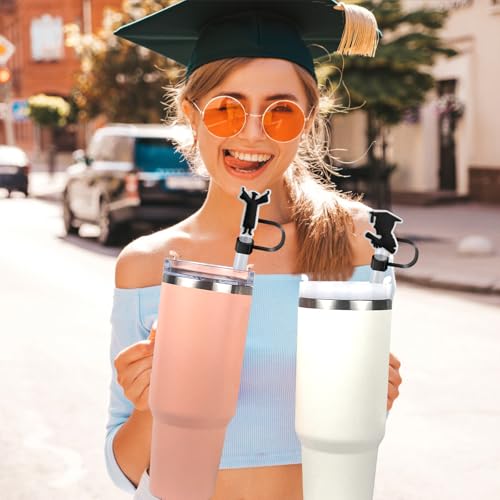 Graduation Straw Caps for Stanley Cup - 6PCS Reusable Silicone Toppers