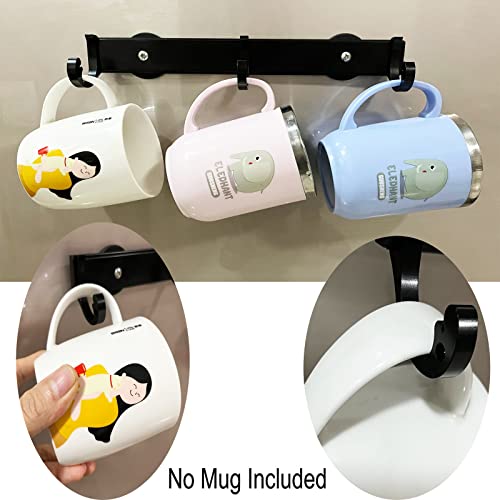 Magnetic Coffee Mug Holder Rack - Adjustable Organizer for Mugs