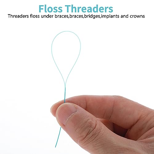 Dental Floss Threader for Braces, Bridges and Implants, 200 Count