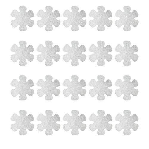 SANKEMU Transparent Non-Slip Bathtub Stickers, 20-Piece 3.94-Inch Safety Grips