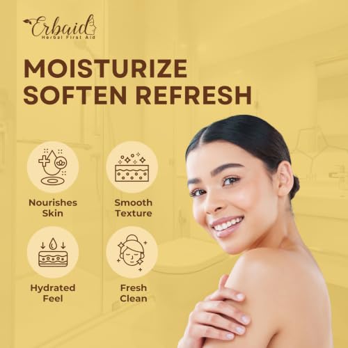 Erbaid Shea Butter Body Wash Bar with Goat Milk & Honey, 5 oz