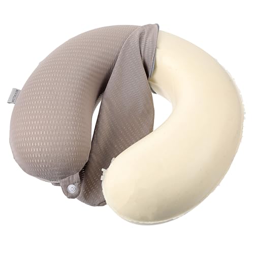 U-Shaped Travel Neck Pillow Cover - Washable Silk Case for Comfort