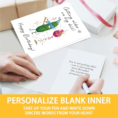 Funny Pickle Birthday Card - Getting Older is a Big Dill Greeting Card